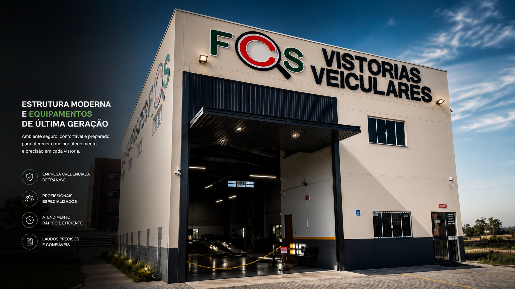 Fachada da unidade FCS Vistorias